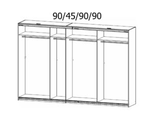 Dulap cu sincronizare usi glisante 010294