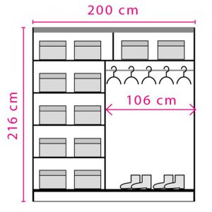 Dulap cu 2 usi glisante 06097