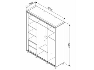 Dulap cu 2 usi glisante 010107