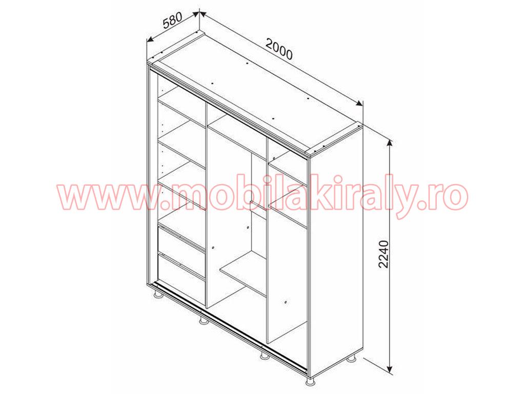 Dulap cu 2 usi glisante 010107 - imagine 2