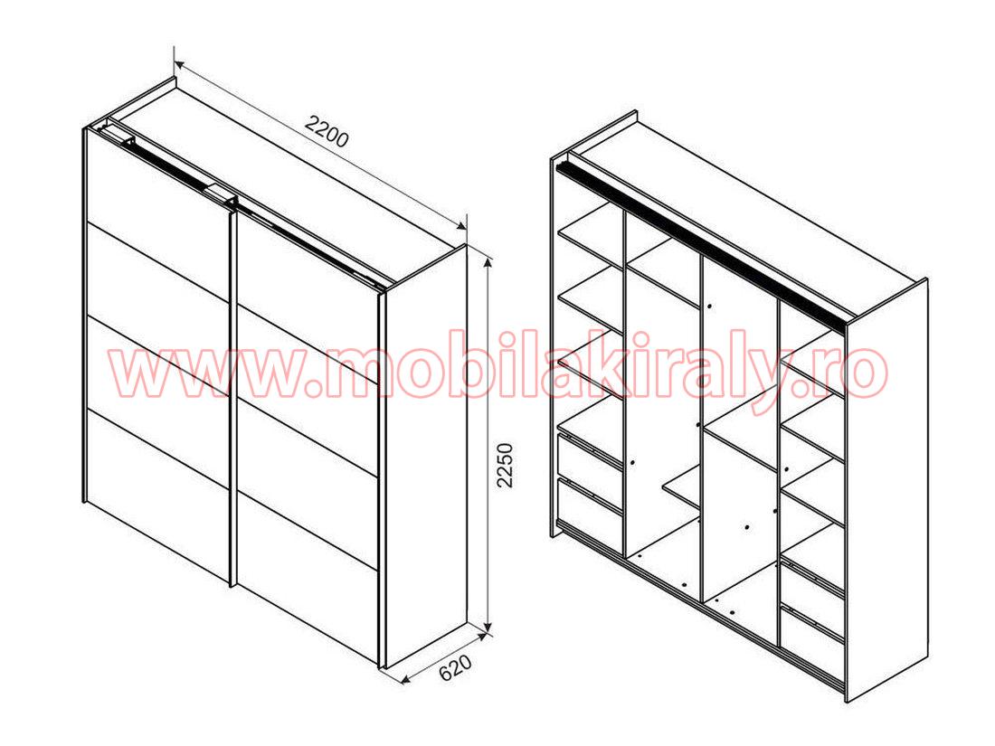 Dulap 2 usi glisante 09470 - imagine 4