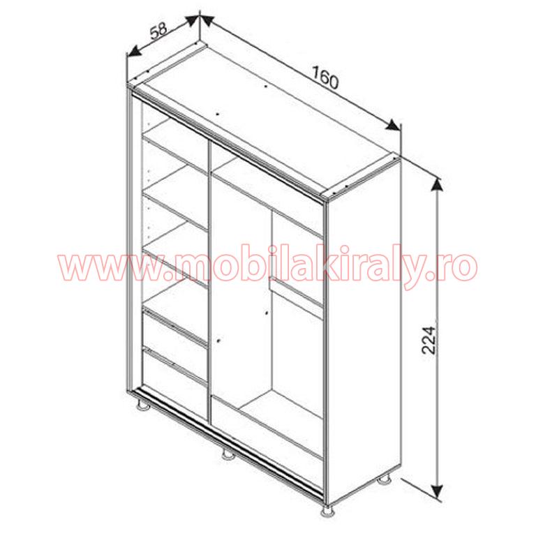 Dulap cu 2 usi glisante 09438 - imagine 4