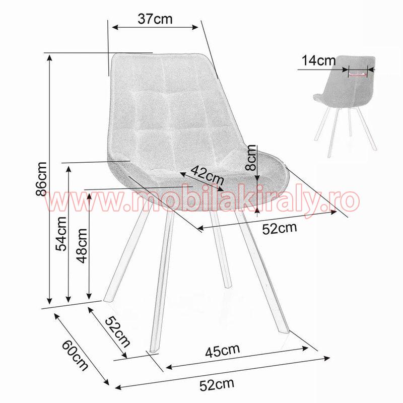Scaun tapitat 010033 - imagine 3