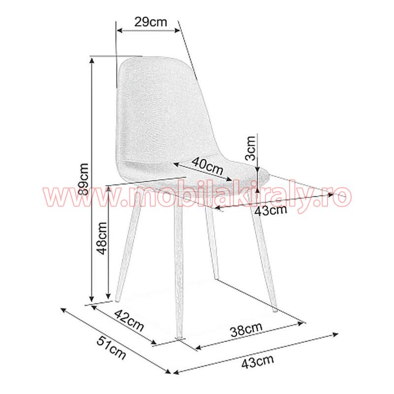 Scaun tapitat 010142 - imagine 2