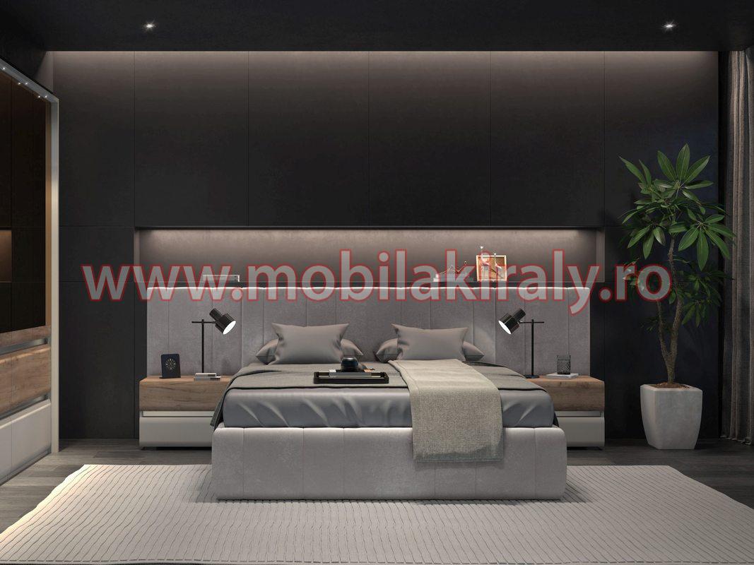 Pat tapitat cu 2 noptiere 010218 - imagine 5