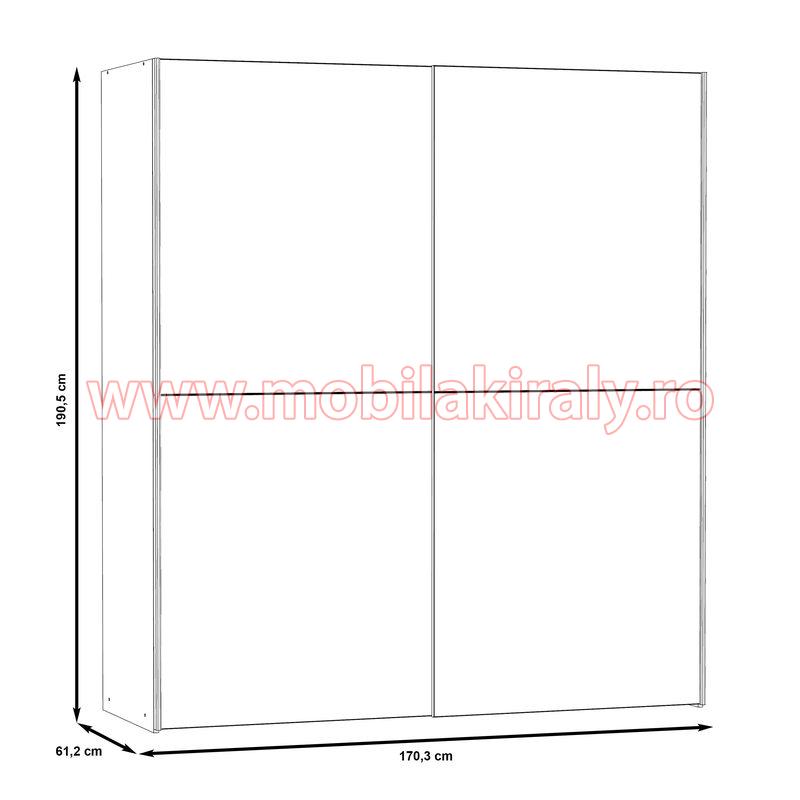Dulap cu 2 usi glisante 010258 - imagine 4