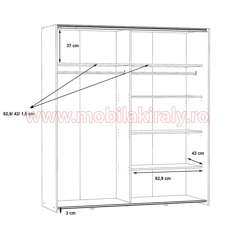 Dulap cu 2 usi glisante 010259 - imagine 4
