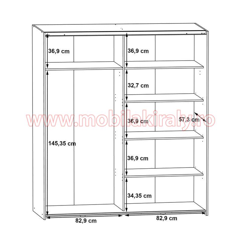 Dulap cu 2 usi glisante 010259 - imagine 3