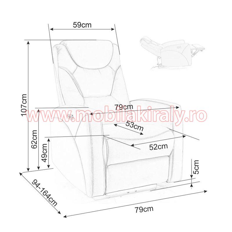 Fotoliu recliner electric 012314 - imagine 3