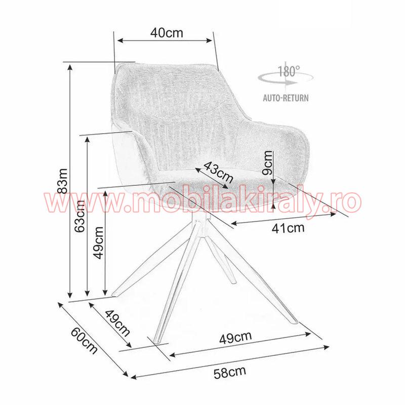 Scaun tapitat 013457 - imagine 6