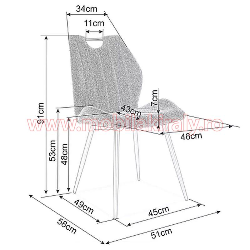 Scaun tapitat 014086 - imagine 3