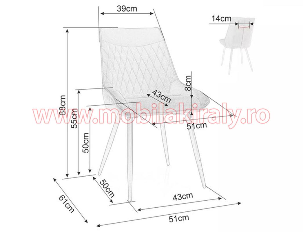 Scaun tapitat 014835 - imagine 4