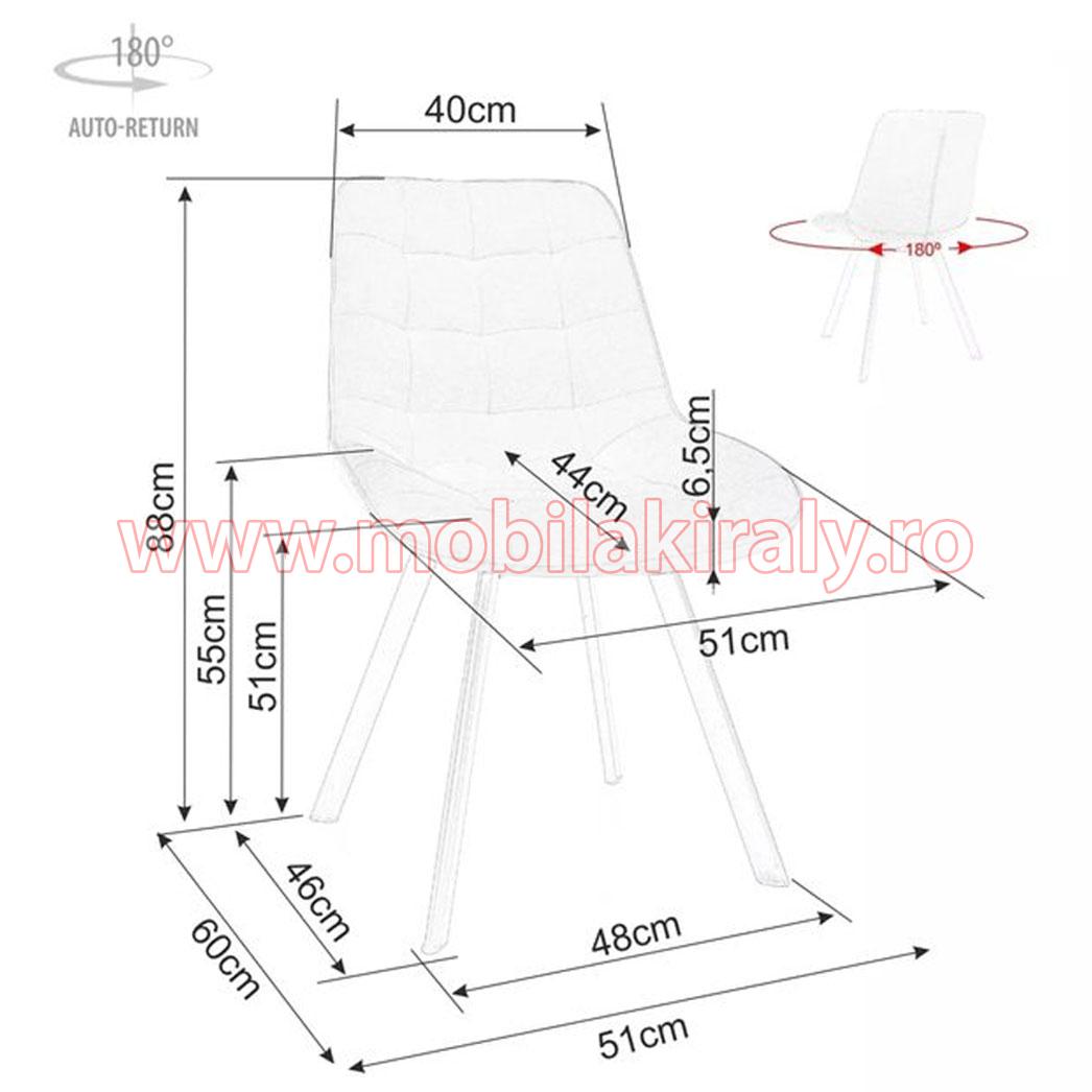 Scaun tapitat 014843 - imagine 5