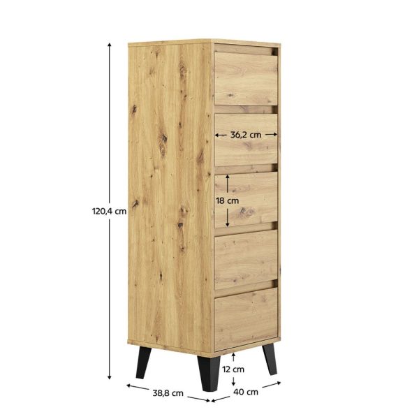 Comoda cu 5 sertare 015090 - imagine 3