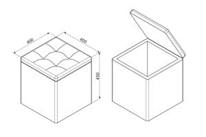 Taburet patrat 015097
