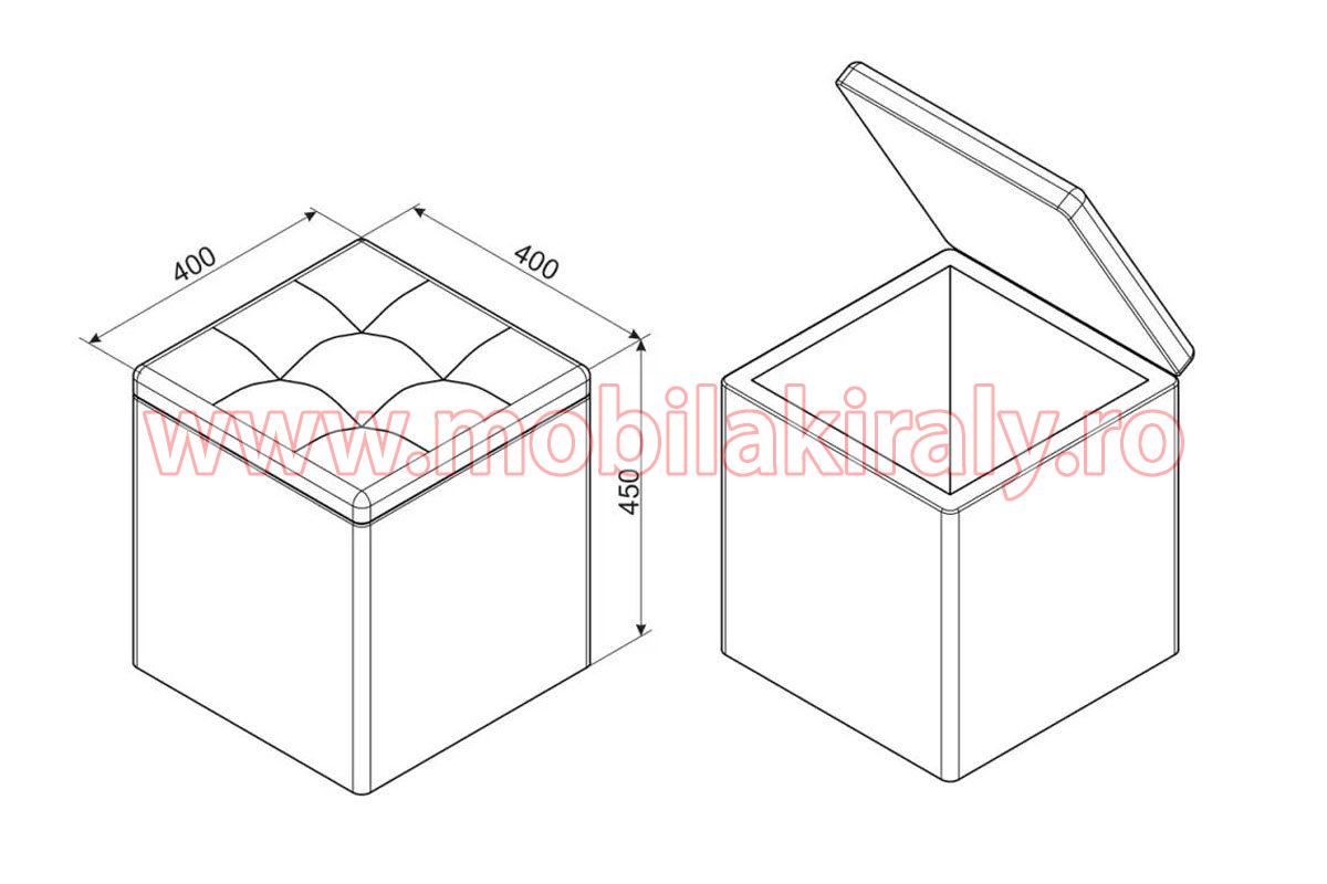 Taburet patrat 015097 - imagine 2