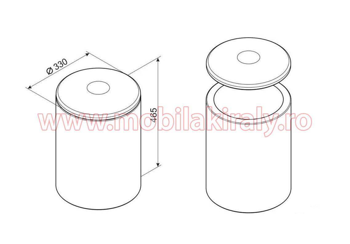 Taburet rotund 015095 - imagine 2