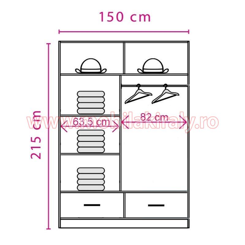 Dulap cu 2 usi glisante 015345 - imagine 3