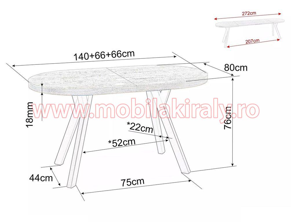 Masa ovala extensibila 015761 - imagine 6