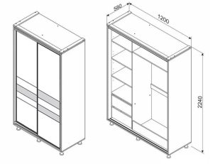 Dulap 2 usi glisante 016284