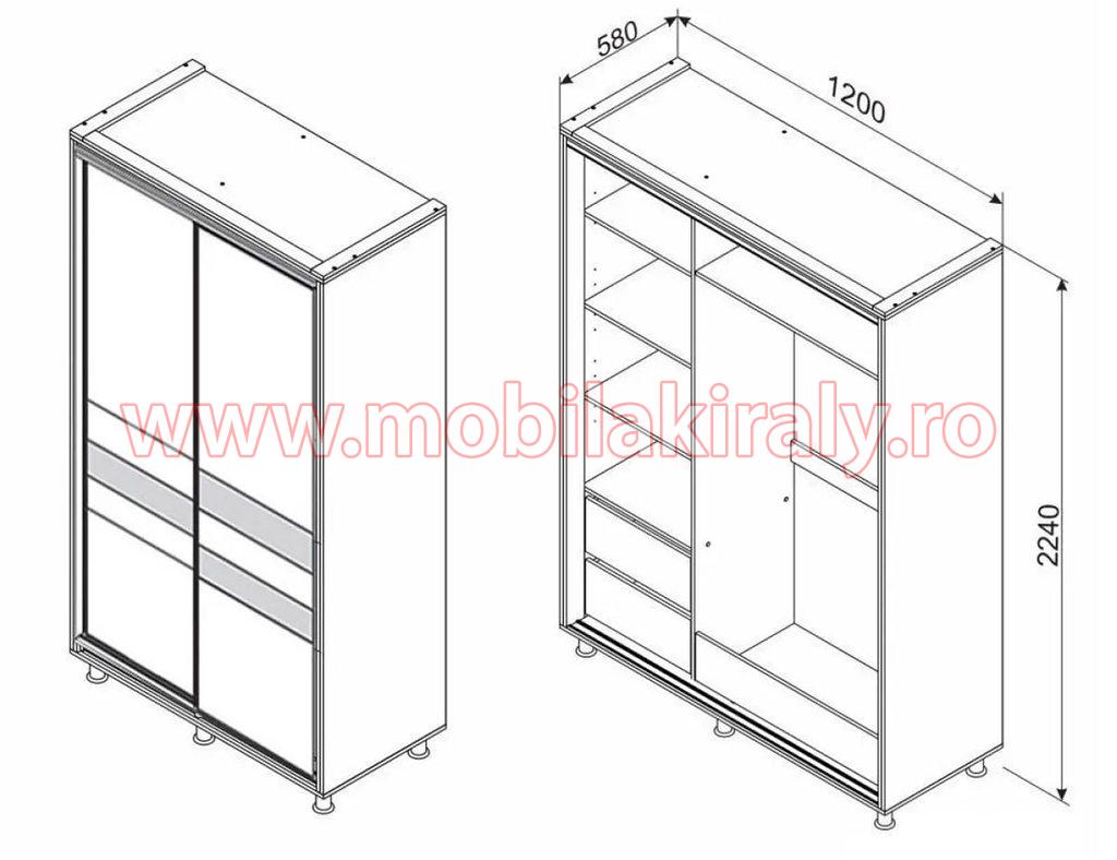 Dulap 2 usi glisante 016284 - imagine 2