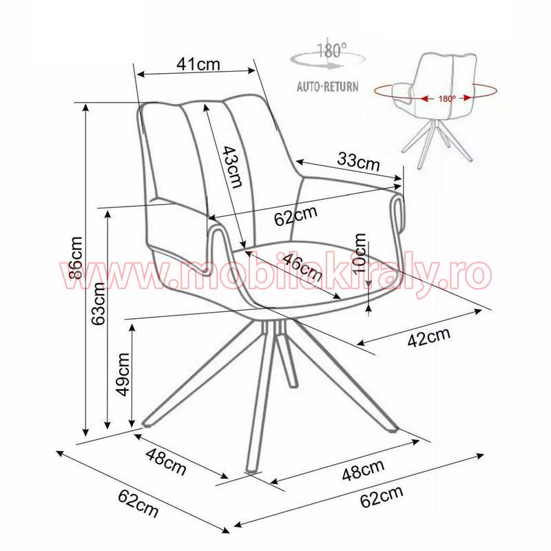 Scaun rotativ 016358 - imagine 5
