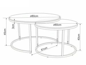 Set 2 masute rotunde 017006