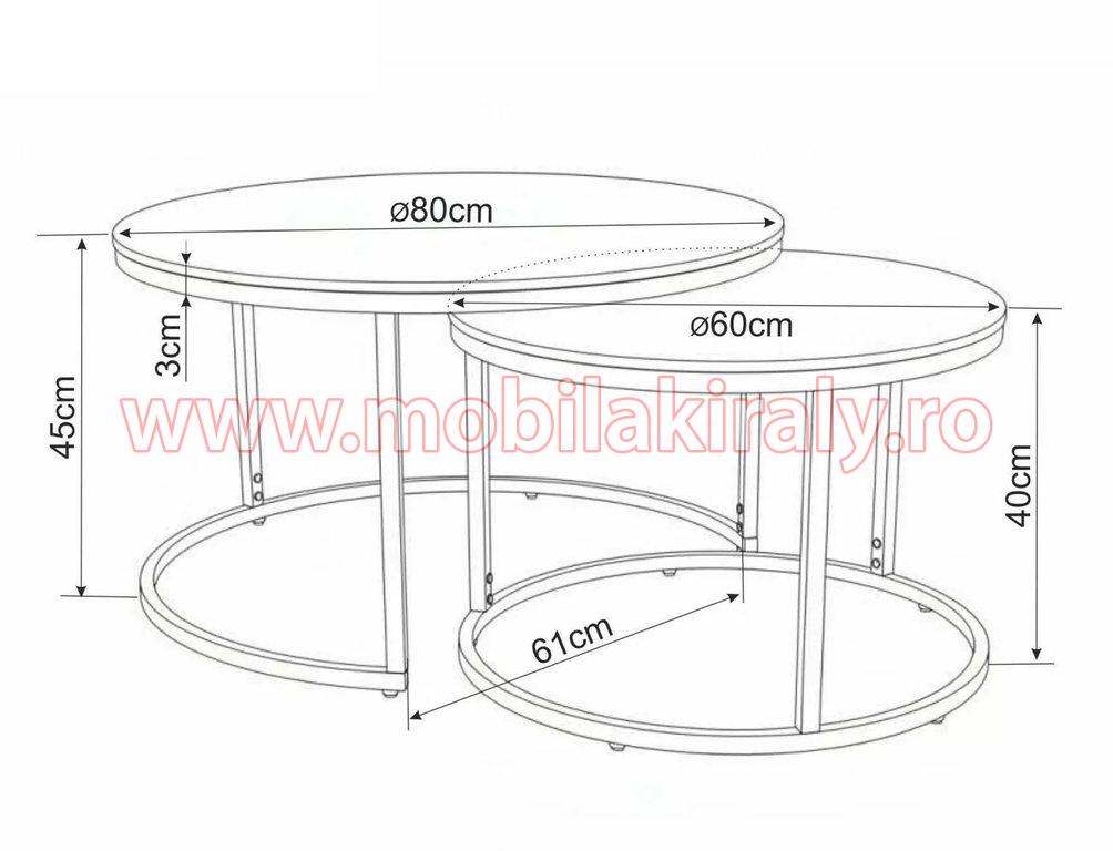 Set 2 masute rotunde 017006 - imagine 2